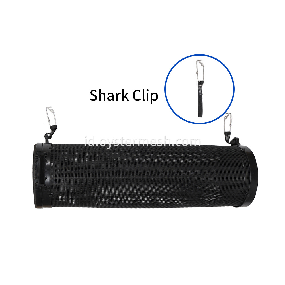 HDPE Tumbler Oyster Mesh Bags With Shark Clip (3)